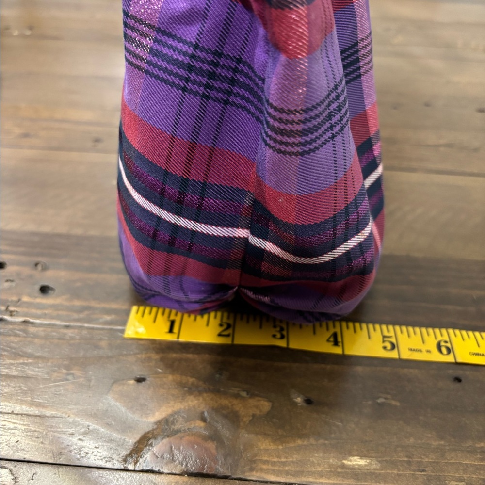 Coach Poppy Tartan Plaid Glam Tote Bag - Picture 13 of 15
